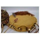 Lot of 2 Native American Drums