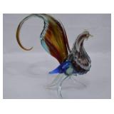 Vintage Hand Blown Art Glass Rooster