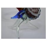 Vintage Hand Blown Art Glass Rooster