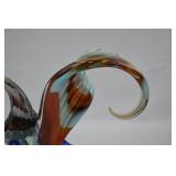 Vintage Hand Blown Art Glass Rooster