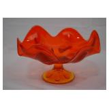 Vintage MCM Viking Glass Epic 6-Petal Compote