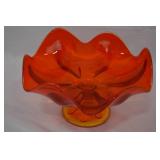 Vintage MCM Viking Glass Epic 6-Petal Compote