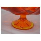 Vintage MCM Viking Glass Epic 6-Petal Compote