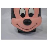 Vintage Disney Mickey Mouse Head Lunch Box w/Thermos 1989