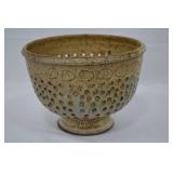 Hand-made and Signed Pottery Colander