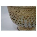 Hand-made and Signed Pottery Colander