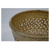 Hand-made and Signed Pottery Colander