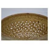 Hand-made and Signed Pottery Colander