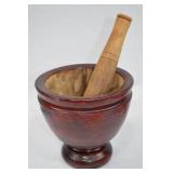 Large Thai Wooden Mortar and Pestle