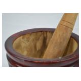 Large Thai Wooden Mortar and Pestle
