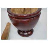 Large Thai Wooden Mortar and Pestle