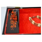 Wooden Mother of Pearl Jewelry Box with Bracelets