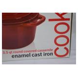 Cooks 3.5 qt Round Covered Casserole Dish