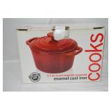 Cooks 3.5 qt Round Covered Casserole Dish