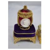 Lot of Faberge Egg Replica Music Jewelry Boxes