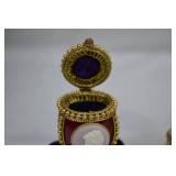 Lot of Faberge Egg Replica Music Jewelry Boxes