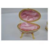 Lot of Faberge Egg Replica Music Jewelry Boxes