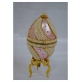 Lot of Wind-Up Musical Fabergé Egg Replica Jewelry Boxes