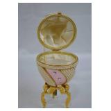 Lot of Wind-Up Musical Fabergé Egg Replica Jewelry Boxes