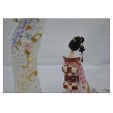 "Geisha Girls on Garden Bridge"