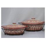 Temptations by Tara Oval Casserole Dishes in Old World Pink