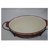 Temptations by Tara Oval Casserole Dishes in Old World Pink