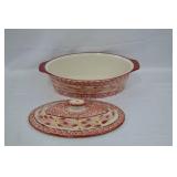 Temptations by Tara Oval Casserole Dishes in Old World Pink