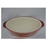 Temptations by Tara Oval Casserole Dishes in Old World Pink