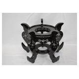 Oriental Black Lacquer and Mother of Pearl Vase/Bowl Stand
