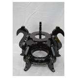 Oriental Black Lacquer and Mother of Pearl Vase/Bowl Stand