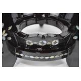 Oriental Black Lacquer and Mother of Pearl Vase/Bowl Stand