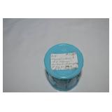 Antique Portieux Vallerysthal Pig on Drum Blue Opaline