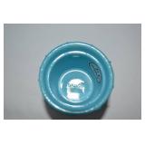 Antique Portieux Vallerysthal Pig on Drum Blue Opaline