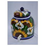 Large Ceramic Sunflower Drink Dispenser