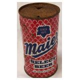 MAIER BREWING |SELECT BEER 12OZ FLAT TOP BEER CAN. CALIFORNIA