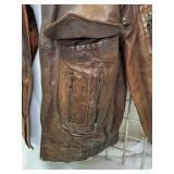 Weekends Leather Bomber Brown Jacket