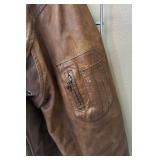 Weekends Leather Bomber Brown Jacket