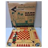 Vintage Carrom Wood Game Board Table Set Plays 54 Games