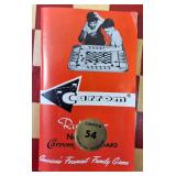 Vintage Carrom Wood Game Board Table Set Plays 54 Games