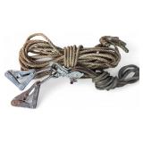 Vintage KLIEN Tool Bag with tools, pulleys, Brooks  Pole & Tree Climbers  & KLINE Tool Belt