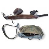 Vintage KLIEN Tool Bag with tools, pulleys, Brooks  Pole & Tree Climbers  & KLINE Tool Belt