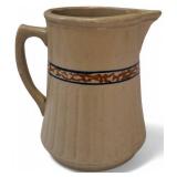 Antique Red Wing Pottery Gray Line Water Pitcher Rare and HTF