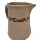 Antique Red Wing Pottery Gray Line Water Pitcher Rare and HTF