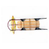 Vintage Paris Champion Red Fastback Snow Sled Floating Steering 46" Long