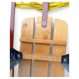 Vintage Paris Champion Red Fastback Snow Sled Floating Steering 46" Long