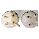 Antique 2  Tea Cups German Guilded 4 Leg