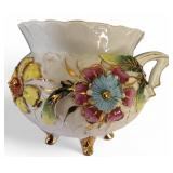 Antique 2  Tea Cups German Guilded 4 Leg