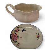Federalist Ironstone - Gravy Bowl  & Hand Painted Japan Porcelain with flower