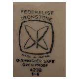 Federalist Ironstone - Gravy Bowl  & Hand Painted Japan Porcelain with flower