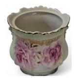 Vintage Nippon Floral Rose Knob Hand Painted Biscuit  | German Porcelain Serving Plate with Roses